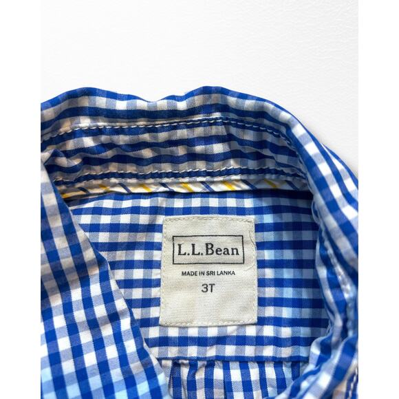 LL Bean Boys’ Gingham Dress Shirt, Size 3T - Picture 5 of 6